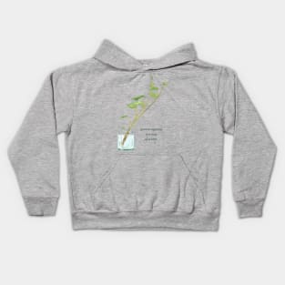 growth happens one step at a time Kids Hoodie